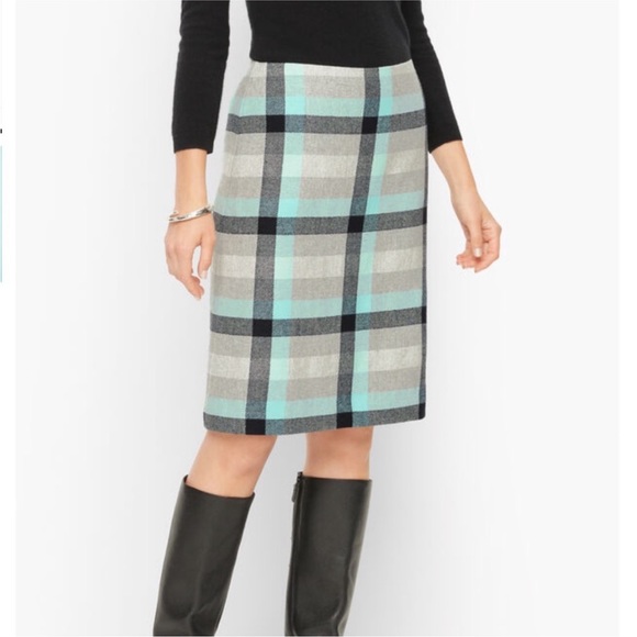 NWT Talbots Plaid A-Line Skirt - Picture 1 of 8